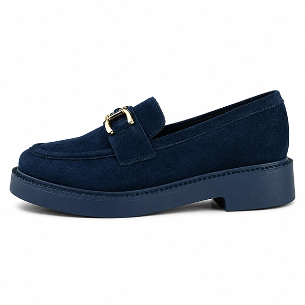 Derbies a platforme pour femme 7516-2 bleu